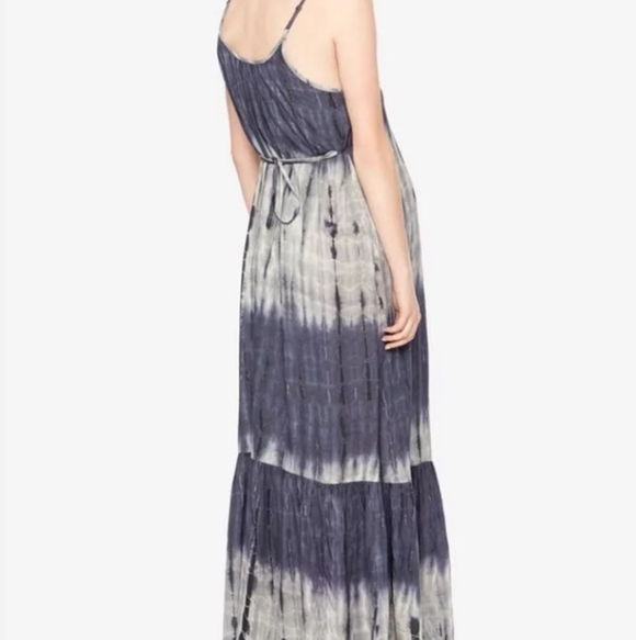 Wendy Bellissimo Blue and Grey Tie Dye Maxi Maternity Dress Women’s size Small - Picture 2 of 7